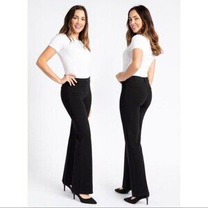 BETABRAND Bootcut Dress Pant Yoga Pant Black Pull On Womens 2X Long